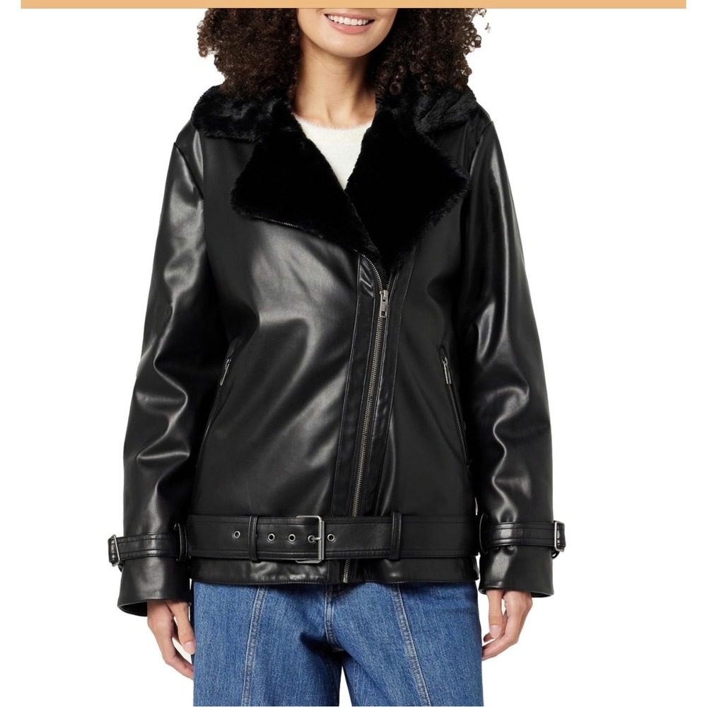 NWT The Drop Cavalla Vegan Leather Moto Jacket / MSRP $129 / Size Medium / NEW